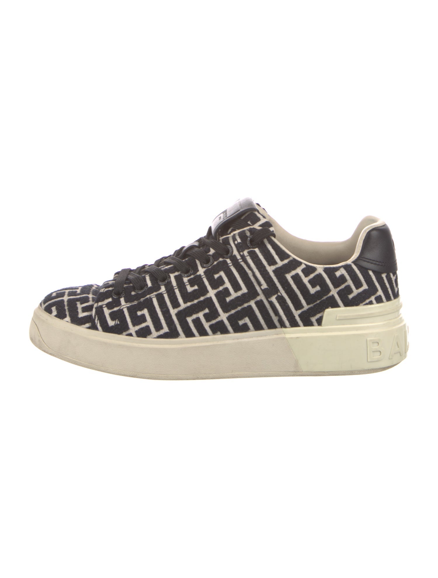 Balmain Canvas Printed Sneakers